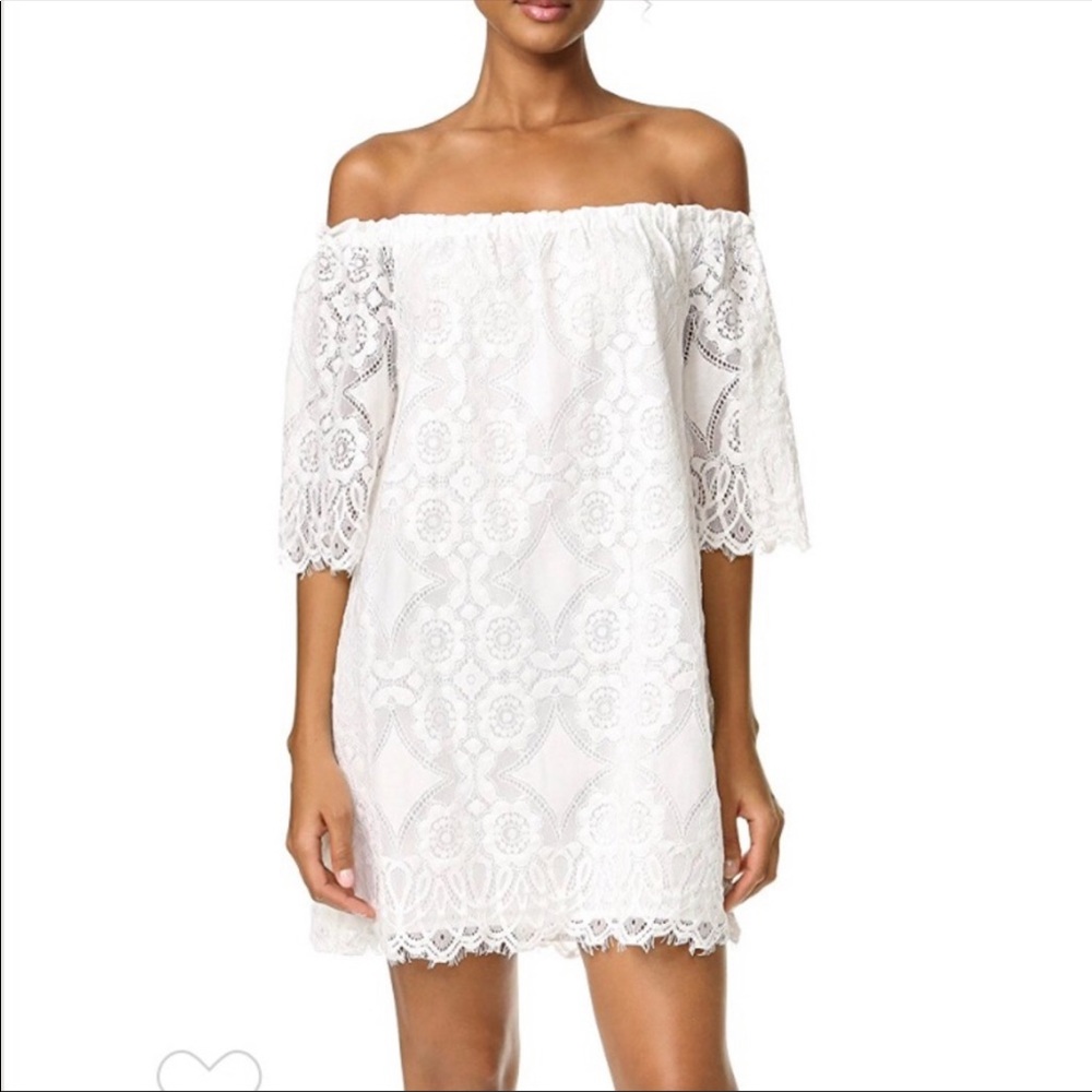 BB DAKOTA white off the shoulder dress